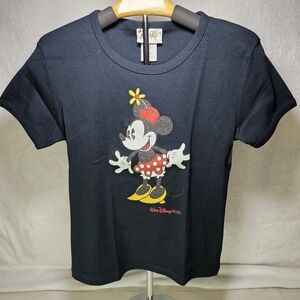 Walt Disney World Minnie Mouse Graphic Tee T-Shirt Black‎